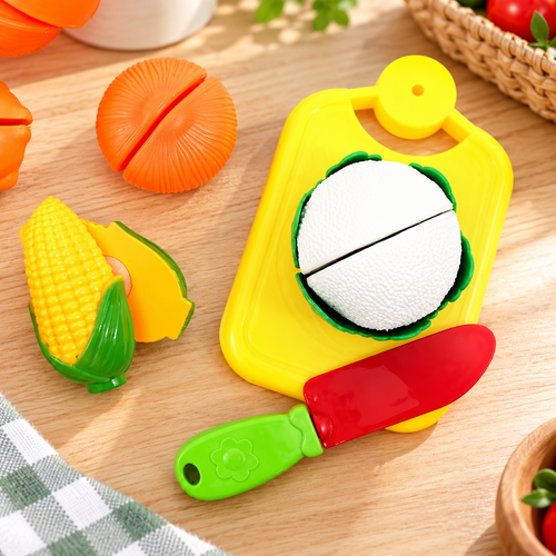 Kitchen Connection Cutting Board Play Food Play Set For Kids - Multicolor
