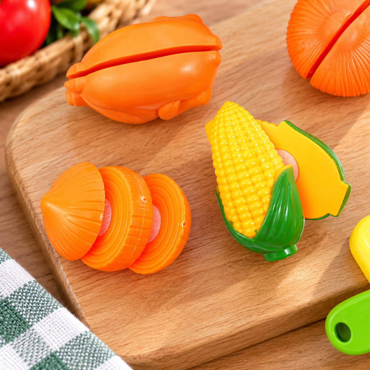 Kitchen Connection Cutting Board Play Food Play Set For Kids - Multicolor