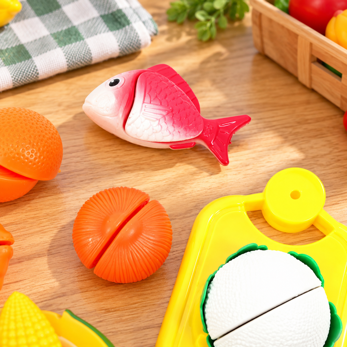 Kitchen Connection Cutting Board Play Food Play Set For Kids - Multicolor